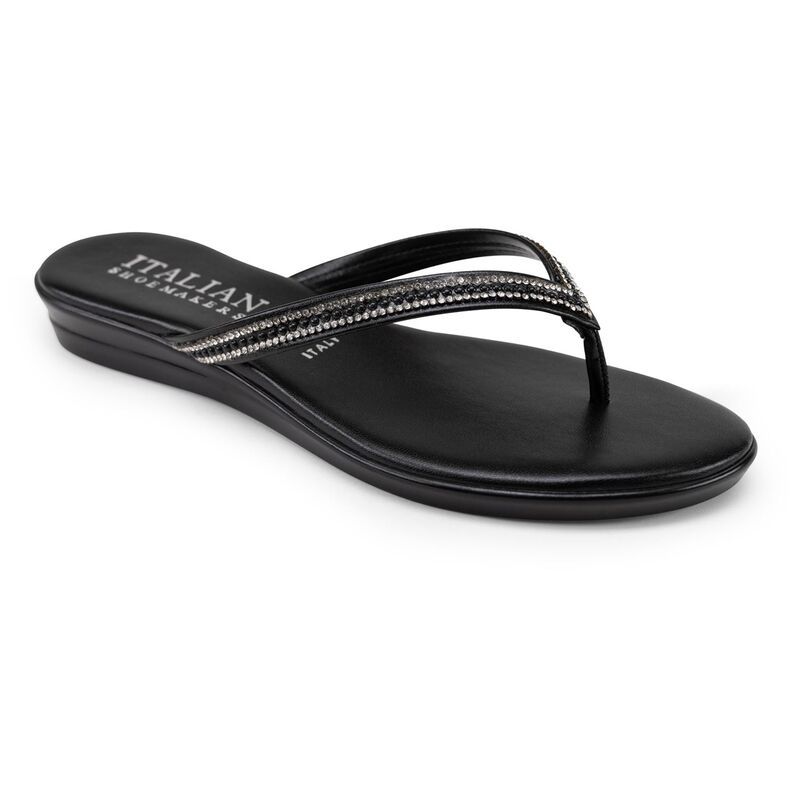 【送料無料】 イタリアンシューメーカー レディース サンダル シューズ Italian Shoemakers Minley Women's Flip-Flop Sandals Blackのサムネイル