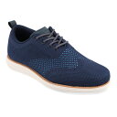 【送料無料】 バンス メンズ オックスフォード シューズ Vance Co. Ezra Men's Wingtip Casual Shoes Blue