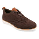 【送料無料】 バンス メンズ オックスフォード シューズ Vance Co. Ezra Men's Wingtip Casual Shoes Brown