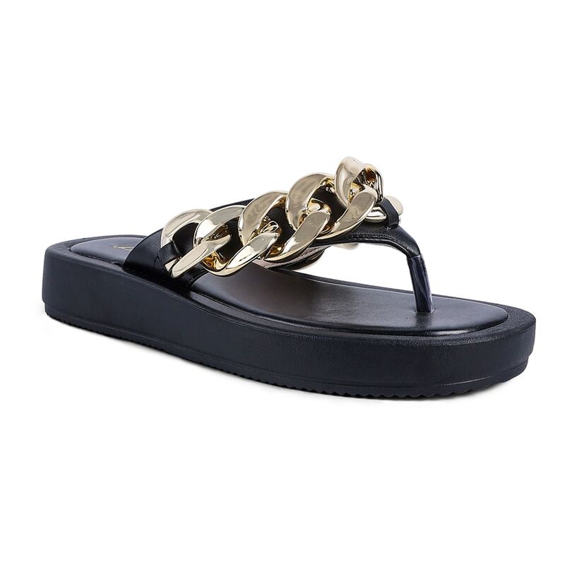 【送料無料】 エスプリ レディース サンダル シューズ Womens Esprit XING Chain Thong Sndls Black Gold