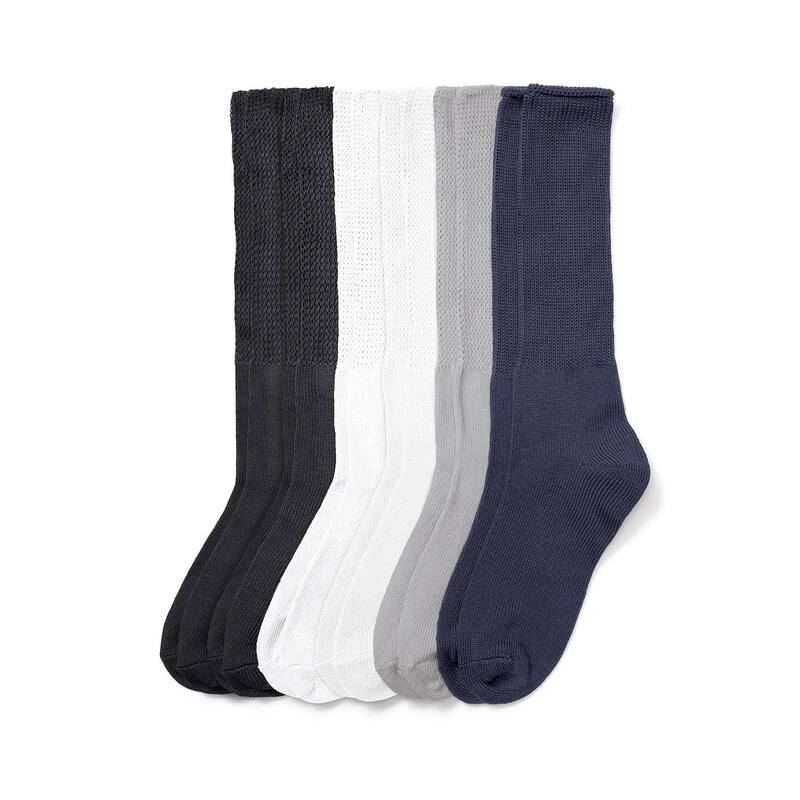 コンフォート チョイス レディース アンダーウェア 靴下 リブニット プラスサイズ ニット Comfort Choice Women's Plusize 6-pack Rib Knit Socks Basic Pack
