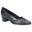 【送料無料】 イージーストリート レディース パンプス シューズ Easy Street Women's Lotus Block Heel Pumps Navy(4)