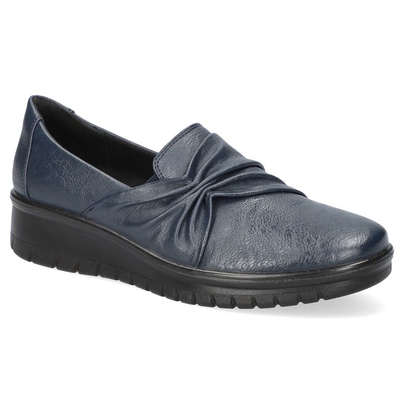 楽天ReVida 楽天市場店【送料無料】 イージーストリート レディース サンダル シューズ Easy Street Women's Faith Comfort Bow Detail Slip-on Shoes Navy