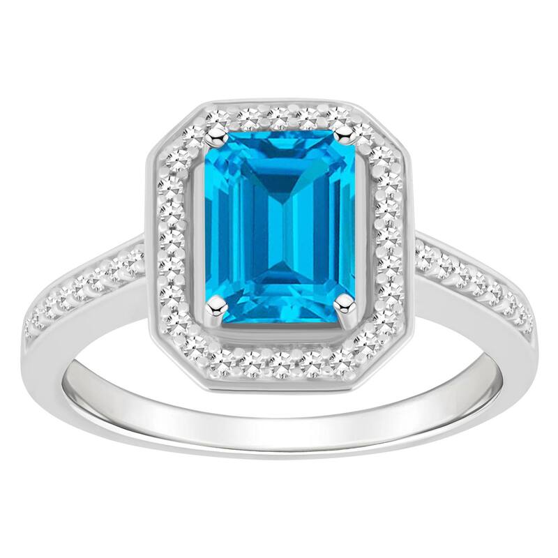 Celebration Gems レディース アクセサリー リング Celebration Gemsterling Silver 8 mm x 6 mm Emera..