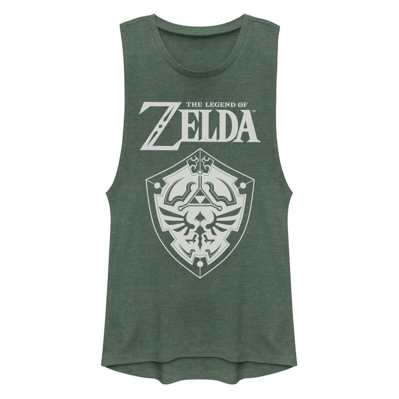 アニメキャラクター レディース トップス Tシャツ Licensed Character Juniors' Legend Of Zelda Hylian Shield Muscle Tank Topine Heather ヘザー