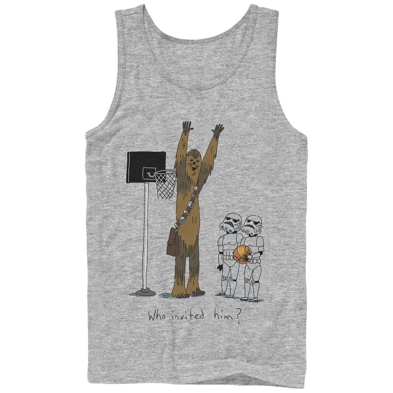 スター ウォーズ メンズ トップス Tシャツ グラフィック Men'star Wars Basketball Chewbacca Vstormtrooper Graphic Tank Top Athletic Heather ヘザー