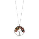 【送料無料】 アンブランデッド レディース ネックレス・チョーカー・ペンダントトップ アクセサリー Sterling Silver Tourmaline Tree of Life Pendant Sterling(4)