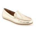 【送料無料】 エアロソールズ レディース スリッポン・ローファー シューズ Aerosoles Over Drive Women's Flats Soft Gold Pu