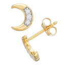 【送料無料】 アンブランデッド レディース ピアス・イヤリング アクセサリー Gold Over Sterling Silver 1/10 Carat T.W. Diamond Stud Earrings Gold Tone(4)