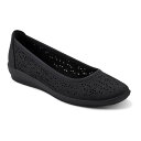 【送料無料】 イージースピリット レディース サンダル シューズ Easy Spirit Alessia Women's Perforated Demi Wedge Flats Black