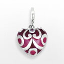 【送料無料】 アンブランデッド レディース ブレスレット・バングル・アンクレット アクセサリー Sterling Silver White Topaz Scroll Heart Charm Silver|詳細画像