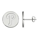 【送料無料】 ロゴアート レディース ピアス・イヤリング アクセサリー LogoArt Sterling Silver Philadelphia Phillies Small Disc Earrings Sterling(4)