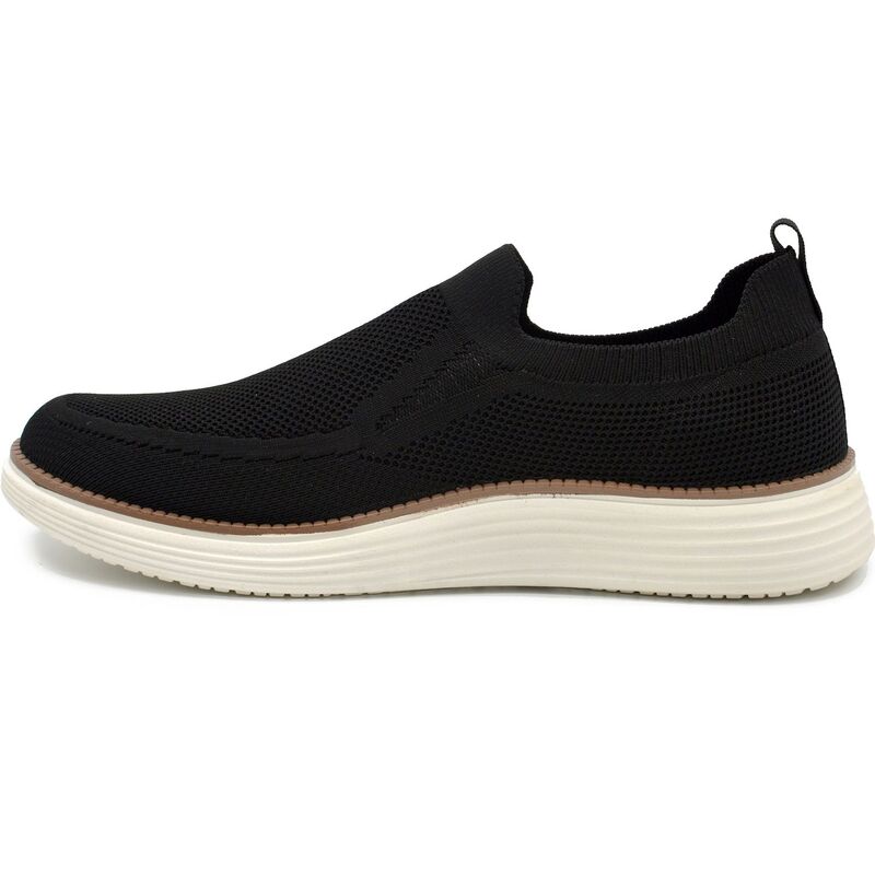 【送料無料】 アカデミクス メンズ スニーカー シューズ Akademiks Men's Knit Slip-On Shoes Black