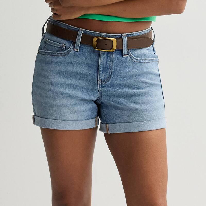 エスオー レディース ボトムス ハーフパンツ・ショーツ ローライズ ミディ ショートパンツ Juniors' SO Curvy Size Low Rise Midi Shorts Medium