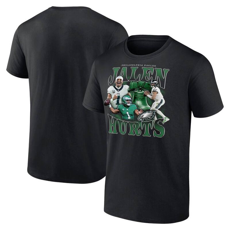 ファナティクス レディース トップス Tシャツ グラフィック Men's Fanatics Jalen Hurts Black Philadelphia Eagles Notorious Player Graphic T-Shirt Eag Black ブラック