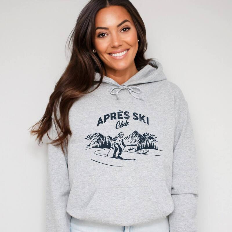 Simply Sage Market レディース トップス Tシャツ パーカー グラフィック Simply Sage Market Aprski Club Mountains - Women's Graphic Hoodie Graphite グラファイト
