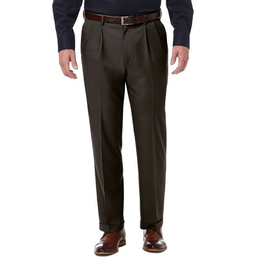 【送料無料】 ハガー メンズ カジュアルパンツ ボトムス Men’s HaggarR Premium Comfort Expandable-Waist Classic-Fit Stretch Pleated Dress Pants Dark Brown 【送料無料】 ハガー メンズ カジュアルパンツ ボトムス Men’s HaggarR Premium Comfort Expandable-Waist Classic-Fit Stretch Pleated Dress Pants Dark Brown
