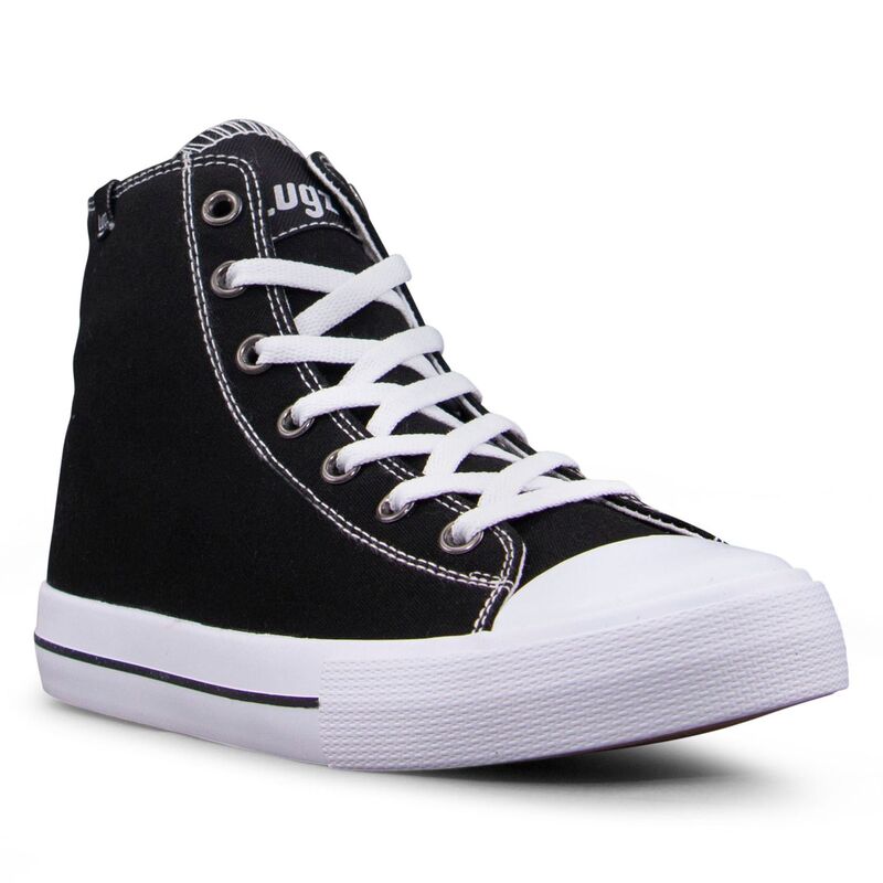ラグズ レディース シューズ スニーカー Lugz Stagger Women's High Top Shoes Black White ホワイト(4)
