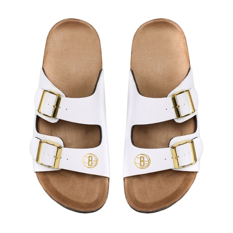アンブランデッド レディース シューズ サンダル Unbranded Women's FOCO Brooklynets Double-Buckle Sandals Net White ホワイト