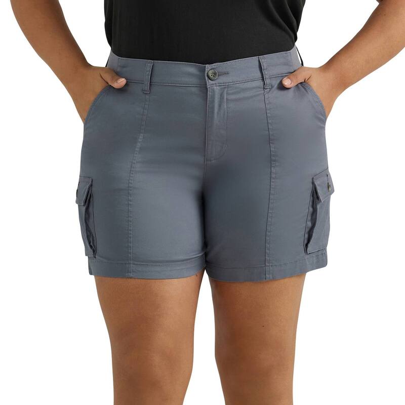 リー レディース ボトムス ハーフパンツ・ショーツ プラスサイズ ショートパンツ Plusize Lee Flex To Go Cargo Shorts Tech Gray グレー