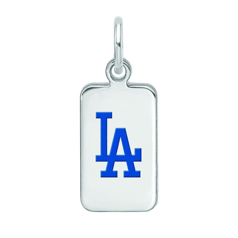 【送料無料】 ロゴアート レディース ブレスレット・バングル・アンクレット アクセサリー LogoArt Sterling Silver Los Angeles Dodgers Enameled Tag Pendant Sterling Silver