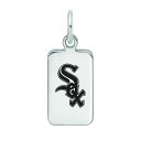 【送料無料】 ロゴアート レディース ブレスレット・バングル・アンクレット アクセサリー LogoArt Sterling Silver Chicago White Sox Enameled Tag Pendant Sterling Silver