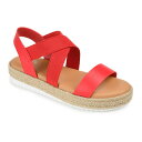 【送料無料】 ジュルネ コレクション レディース サンダル シューズ Journee Collection Caroline Women's Espadrille Sandals Red
