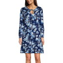 【送料無料】 ランズエンド レディース ナイトウェア アンダーウェア Women's Lands' End Cotton Interlock Long Slee...