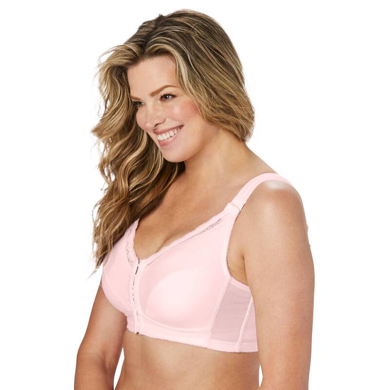 コンフォート チョイス レディース アンダーウェア ブラジャー プラスサイズ コットン Comfort Choice Women's Plusize Front-Close Co..