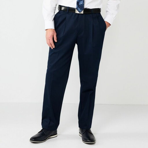 【送料無料】 ハガー メンズ カジュアルパンツ ボトムス Men’s HaggarR Premium No-Iron Khaki Stretch Classic-Fit Pleated Expandable Waist Pants Dark Navy 【送料無料】 ハガー メンズ カジュアルパンツ ボトムス Men’s HaggarR Premium No-Iron Khaki Stretch Classic-Fit Pleated Expandable Waist Pants Dark Navy
