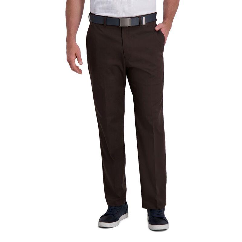 【送料無料】 ハガー メンズ カジュアルパンツ ボトムス Men's HaggarR Cool RightR Performance Flex Classic-Fit Flat-Front Pants Brown