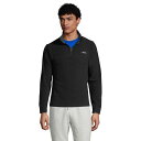 【送料無料】 ランズエンド メンズ ジャケット・ブルゾン アウター Big & Tall Lands' End Fleece Quarter-Zip Pullover Black(4)