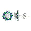 【送料無料】 アンブランデッド レディース ピアス・イヤリング アクセサリー Sterling Silver Lab-Created Blue & Green Spinel Jacket Earrings Sterling