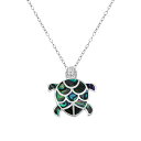 【送料無料】 アンブランデッド レディース ネックレス・チョーカー・ペンダントトップ アクセサリー Sterling Silver Abalone Turtle Pendant Necklace Sterling
