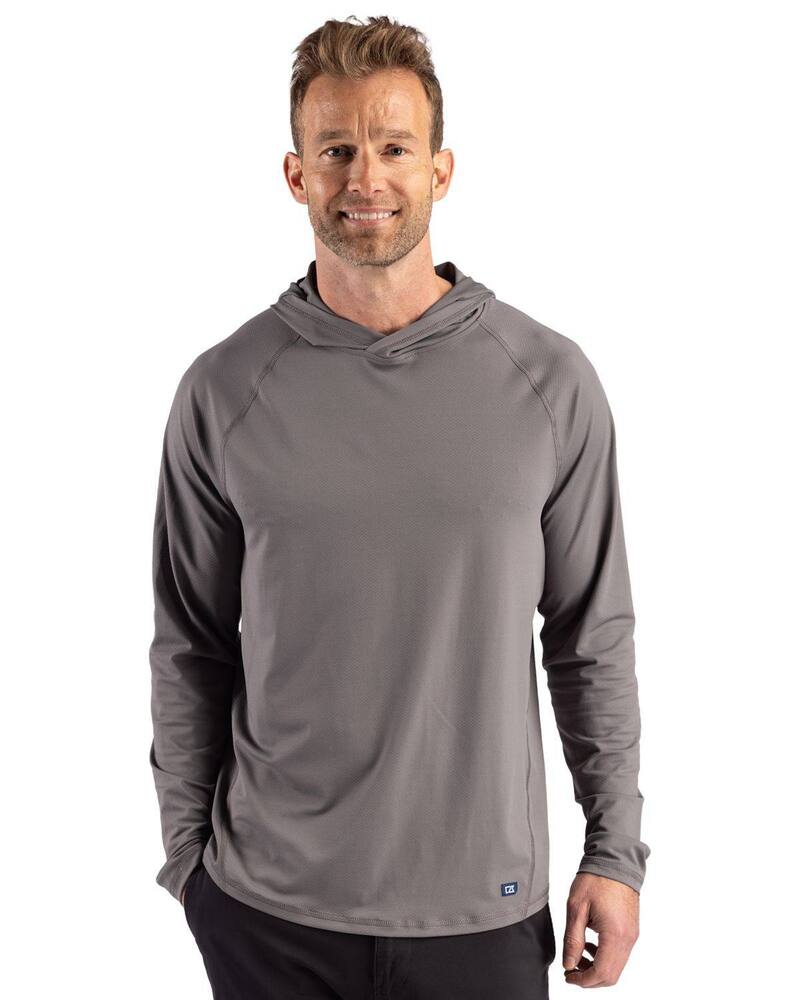 カッターアンドバック レディース アウター ニット・セーター Cutter & Buck Prospect Epiconfidence Recycled Mens Hooded Pullover Elemental Grey グレー