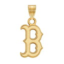【送料無料】 ロゴアート レディース ブレスレット・バングル・アンクレット アクセサリー LogoArt Sterling Silver Boston Red Sox Small Pendant Gold Tone