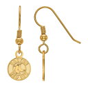 【送料無料】 ロゴアート レディース ピアス・イヤリング アクセサリー LogoArt Sterling Silver Boston Red Sox Extra-Small Dangle Earrings Gold Tone