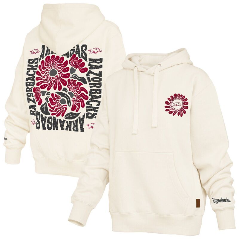 プレスボックス レディース トップス Tシャツ パーカー Women's Pressbox Cream Arkansas Razorbacks Elena Janise Hoodie Ark Beige ベージュ