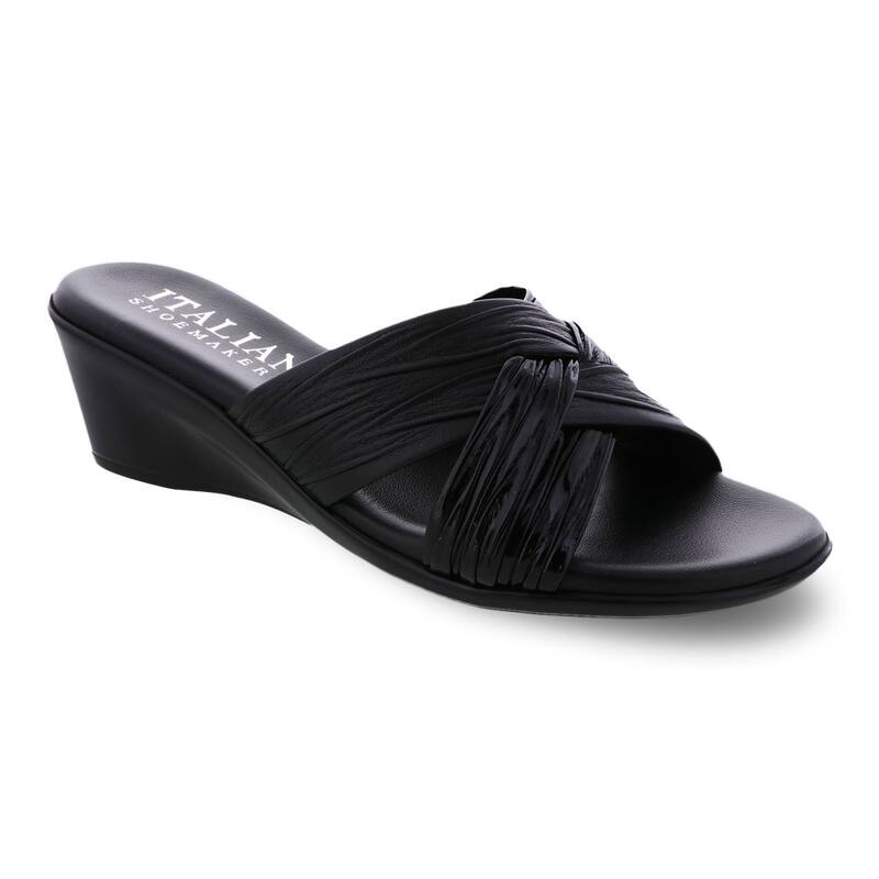 【送料無料】 イタリアンシューメーカー レディース サンダル シューズ Italian Shoemakers Saylor Women's Wedge Sandals Black