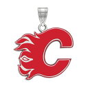 【送料無料】 ロゴアート レディース ブレスレット・バングル・アンクレット アクセサリー LogoArt Calgary Flames Sterling Sil...