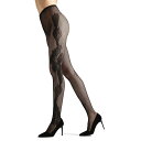【送料無料】 ナトリ レディース 靴下 アンダーウェア Natori Peacock Feather Fashion Net Tights Black(4)