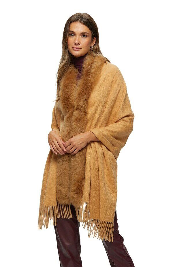 ゴルスキ レディース アクセサリー マフラー・ストール・スカーフ GORSKI Cashmere Stole With Trim Light Camel キャメル