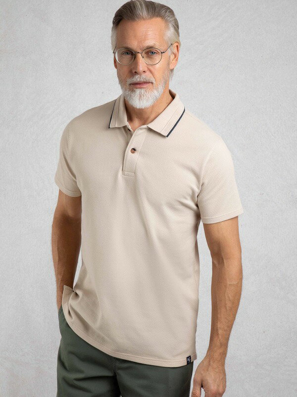 ウィアードフィッシュ メンズ トップス ポロシャツ Weird Fish Powell Textured Polo Shirt String