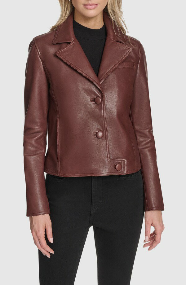 アンドリューマーク レディース アウター ジャケット・ブルゾン レザー Andrew Marc Paluma Leather Jacket Ruby ルビー
