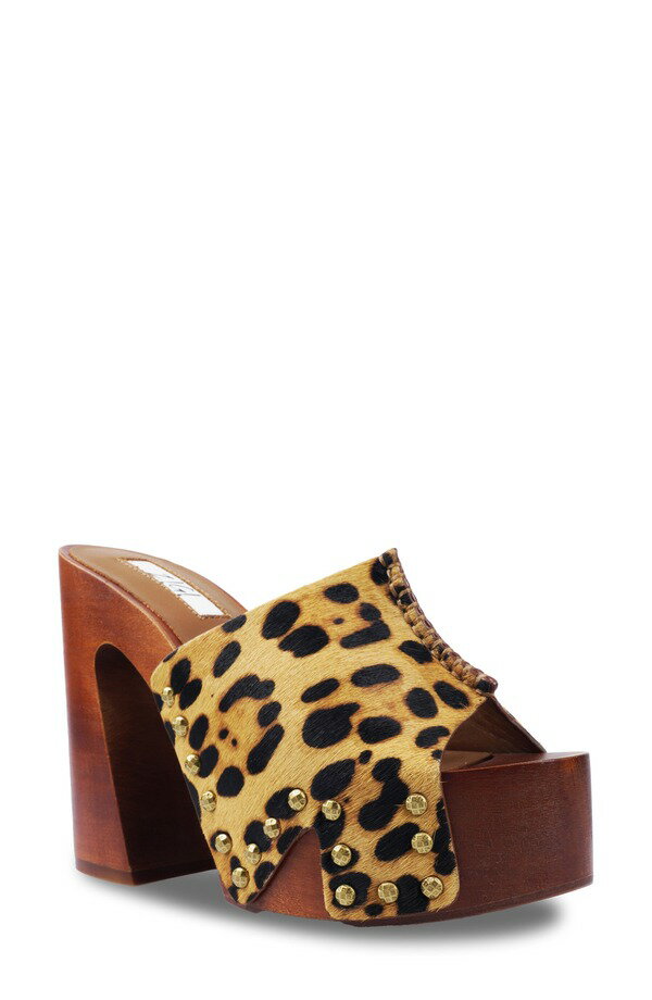ジジ レディース シューズ ヒール プラットフォーム サンダル ZIGI Yama Platform Slide Sandaleopard Calf Hair アニマル