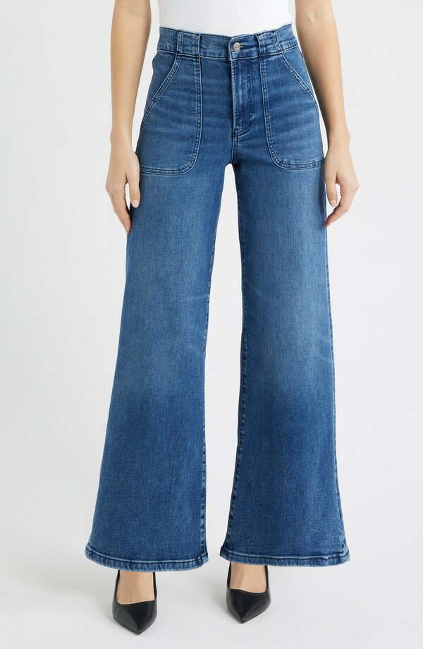 フレーム レディース ボトムス デニムパンツ ワイドレッグ ハイウエスト ジーンズ FRAME Modern Pocket High Waist Wide Leg Jeans Ease