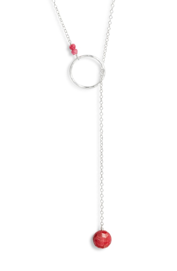 ナシェル レディース アクセサリー ネックレス・チョーカー レース Nashelle Gwyneth Semiprecious Toggle Necklace Ruby/ Sterling Silver シルバー