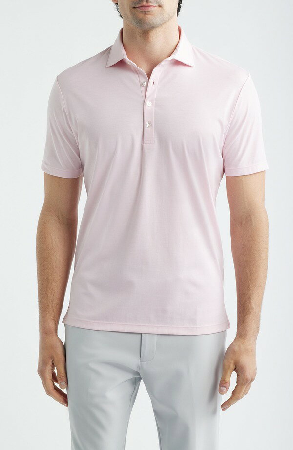 ジョニー オー メンズ トップス ポロシャツ コットン johnnie-O Elba Top Shelf Cotton Blend Piqu Polo Pamplemousse