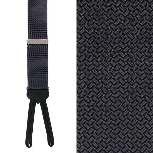トラファルガー メンズ アクセサリー ベルトール シルク Trafalgar Big & Tall Monte Bello Interlocked Silk Formal Suspenders Graphite グラファイト