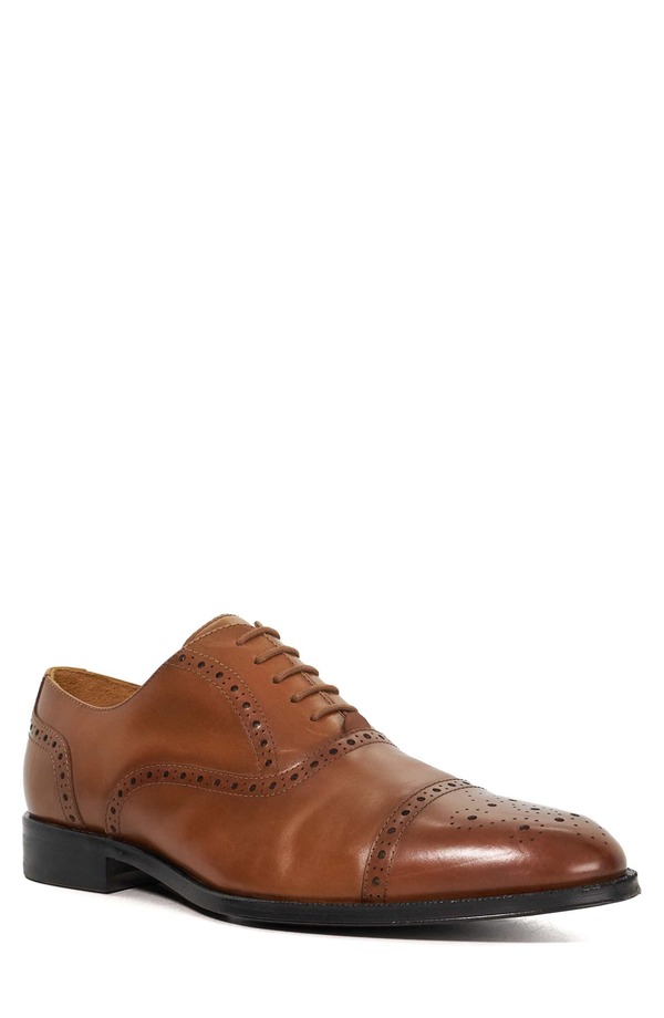 デューンロンドン メンズ シューズ オックスフォード ウィングチップ キャップ Dune London Soldiers Cap Toe Wingtip Oxford Tan タン